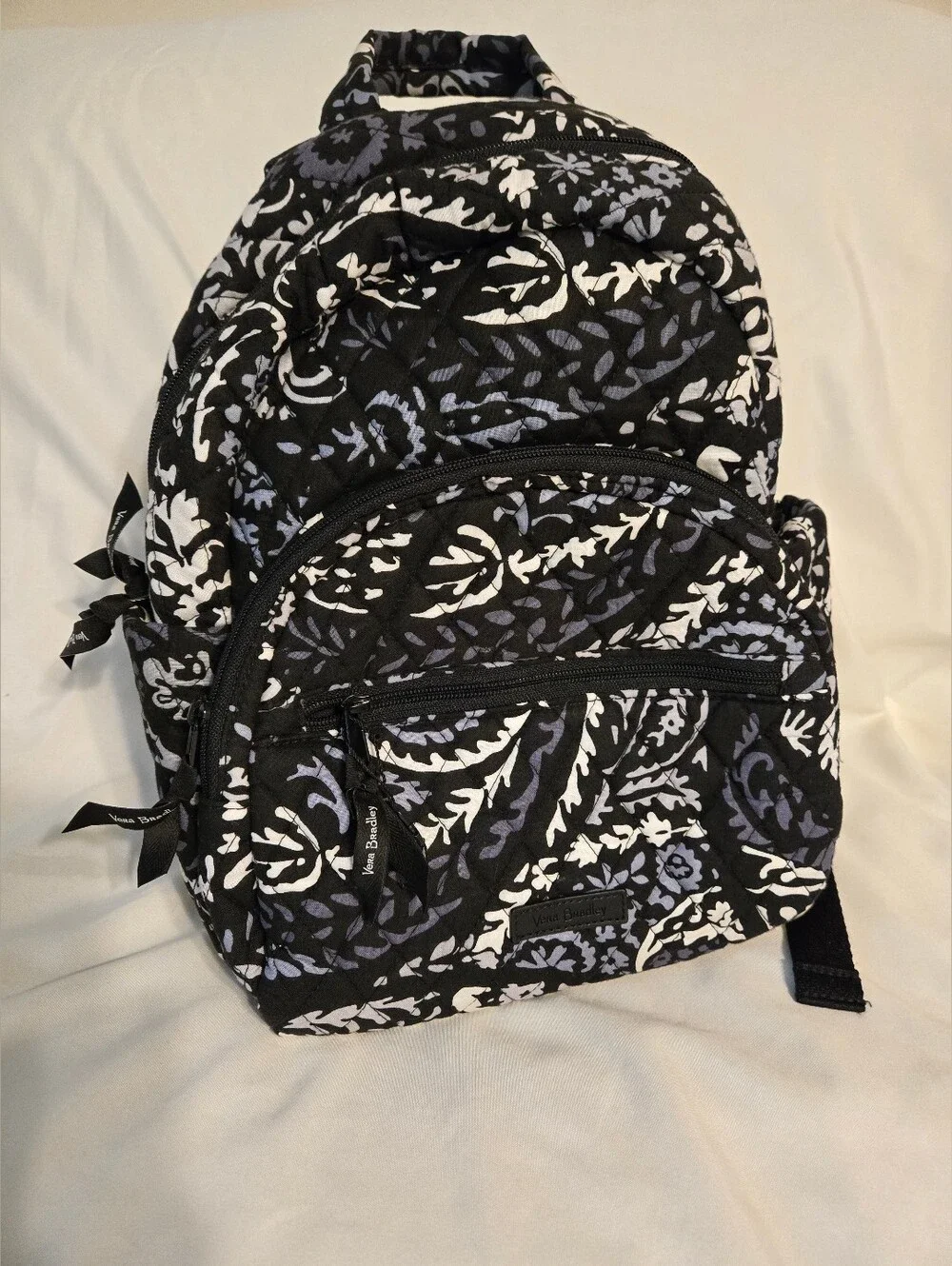 Vera Bradley mini backpack black And White